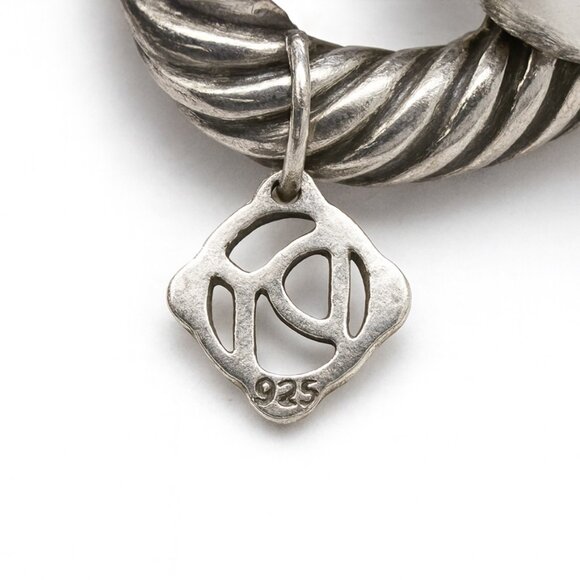 David Yurman 18K Yellow Gold & Silver 18mm Oval Links Bracelet 8 Inches - Picture 7 of 12